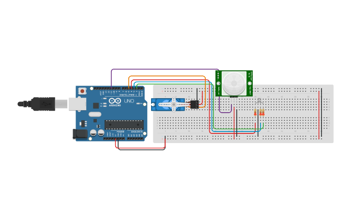 Circuit design Puerta Automatica | Tinkercad