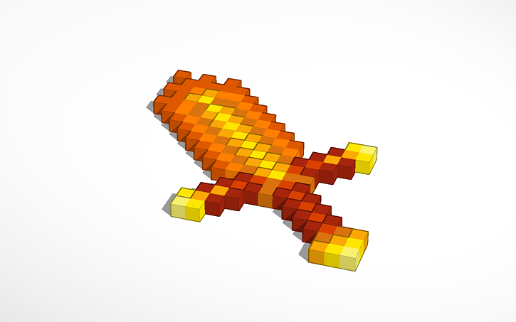 Golden Sword Texture Pack Fire Sword Tinkercad Golden Sword Texture Pack Fire Sword Tinkercad