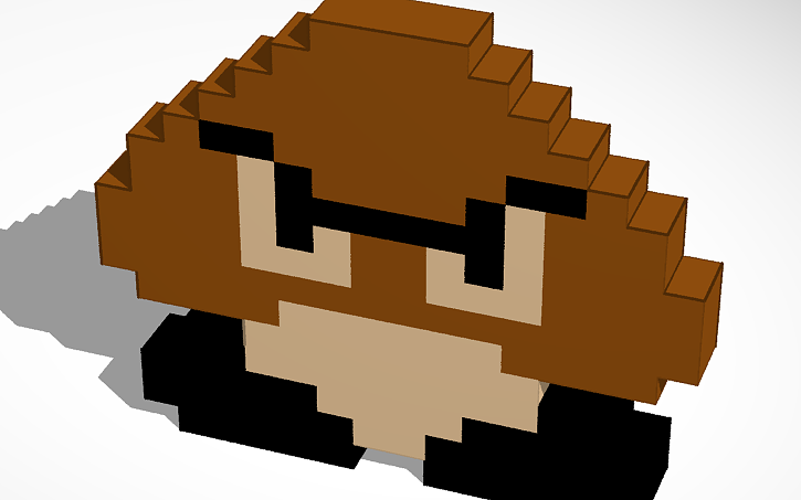 8 Bit Goomba Tinkercad