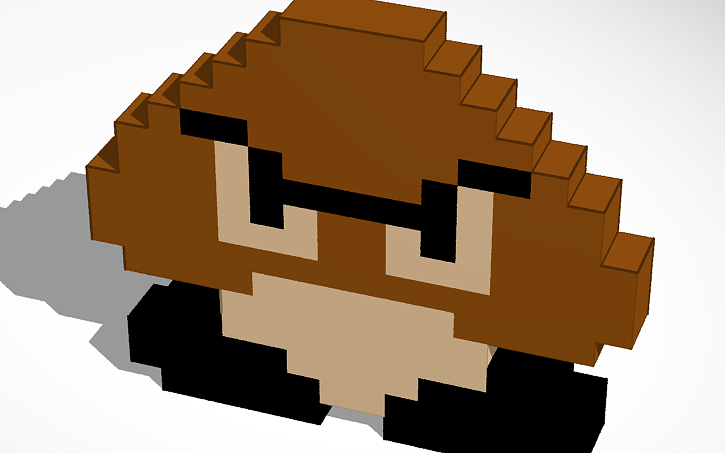 8 Bit Goomba Tinkercad 8 Bit Goomba Tinkercad