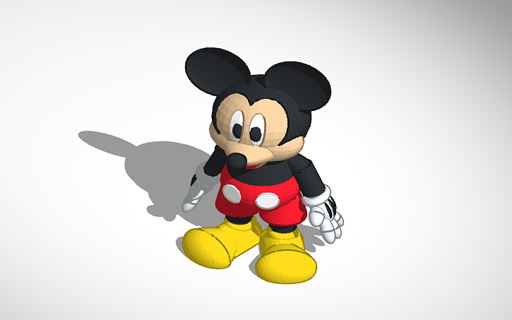 3D design Mickey Mouse | Tinkercad