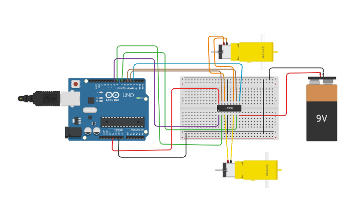 Circuit design 123d-dc-motor-Arduino | Tinkercad