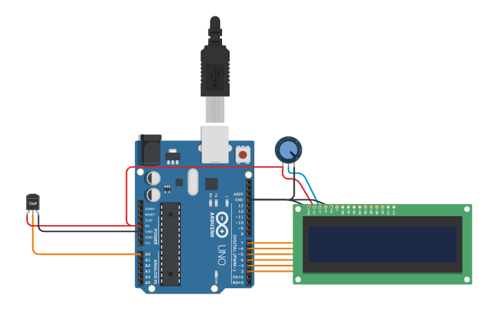 Circuit Design Temperature Sensor Tinkercad 6229