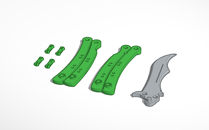 Download Butterfly Knife Tinkercad