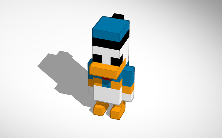3D design Donald Duck 3D Pixel Art | Tinkercad