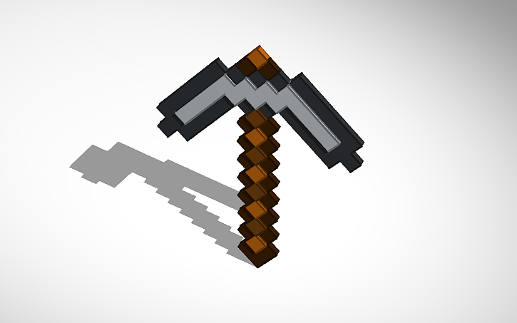 3D design MINECRAFT - Picareta de Ferro | Tinkercad