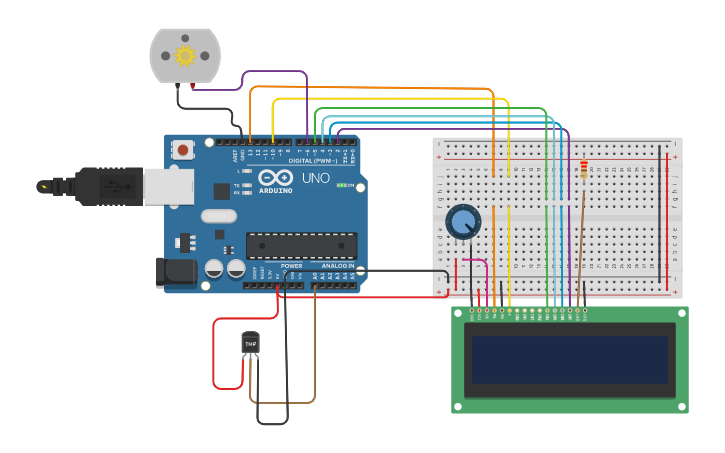 Circuit design Temperature based Fan Speed Control Using Arduino ...