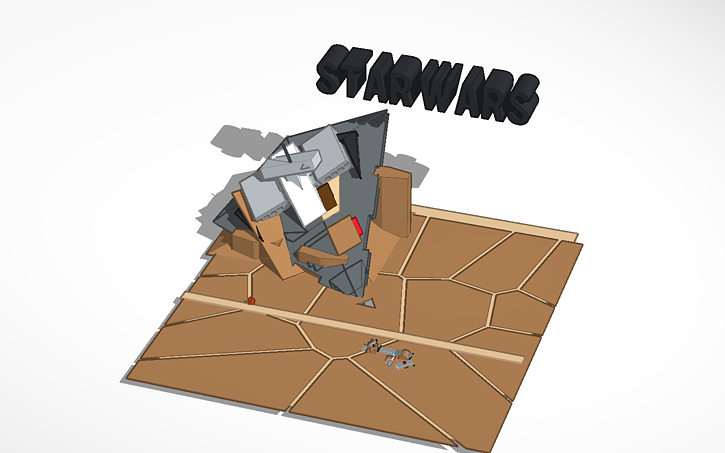 Crashed Star Destroyer From Star Wars Force Awakens Tinkercad