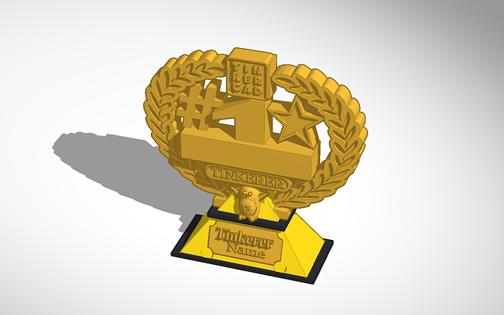 3D design trophy for best | Tinkercad