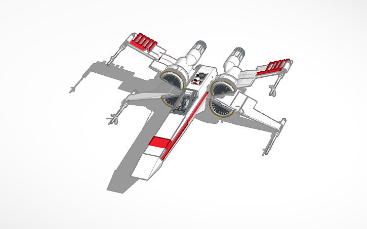 3D design T-70 X-Wing Red Fighter | Tinkercad