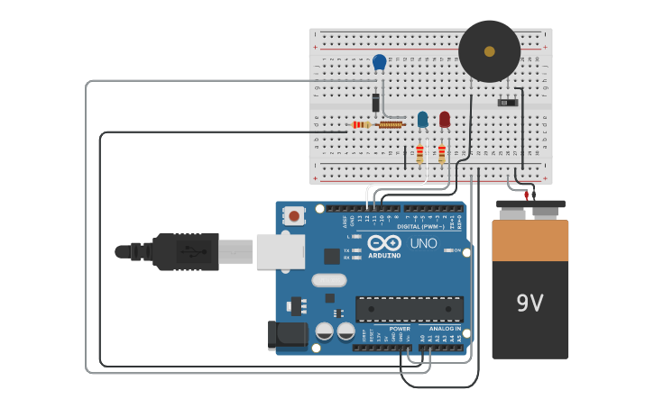 Circuit design Arduino Metal Detector | Tinkercad