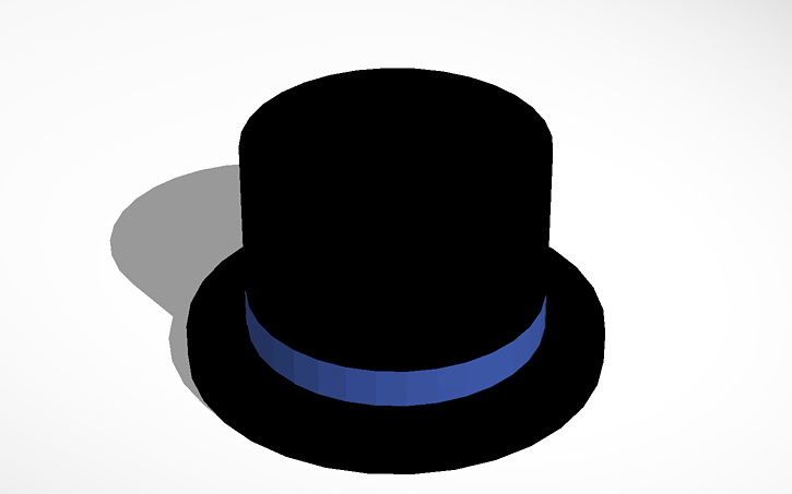 Roblox Blue Banded Top Hat Tinkercad - roblox banded top hat