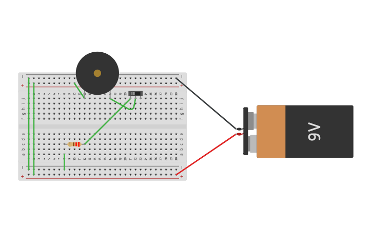 Circuit design piezo | Tinkercad