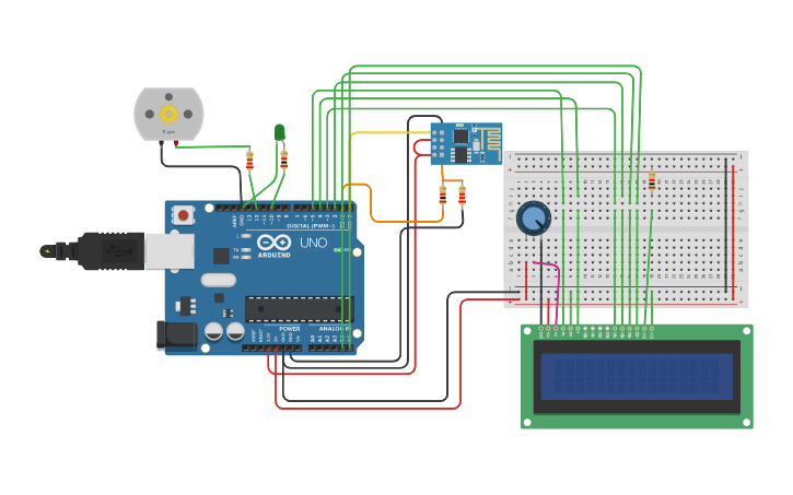 Circuit design Smart plant monitoring system | Tinkercad