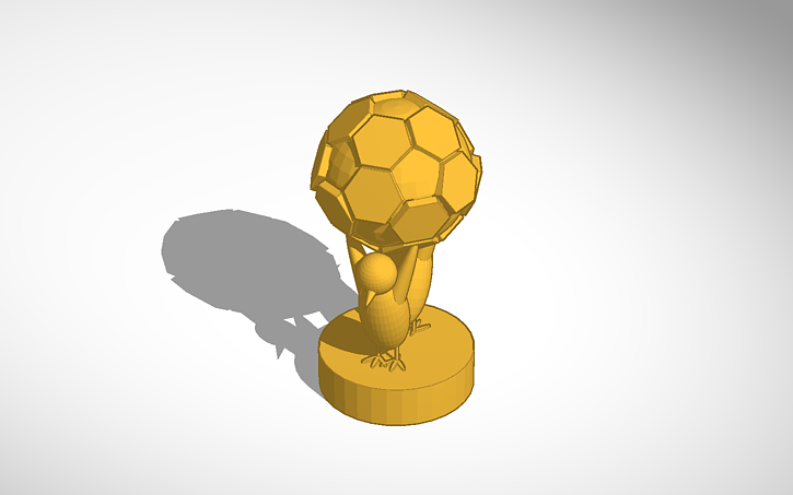 how to make world cup trophy in tinkercad