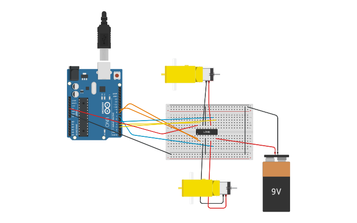 Circuit Design L293d Motor Driver Tinkercad