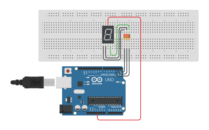 7 Segment Display Tinkercad 9652