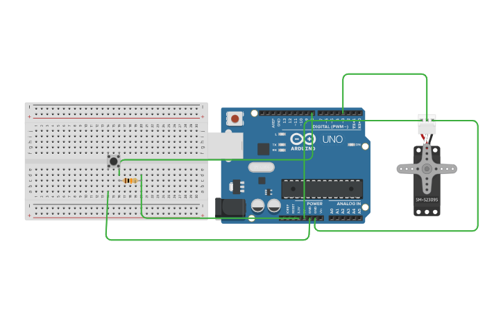 Circuit Design Servo Move By Button Tinkercad Circuit Design Servo Move By Button Tinkercad