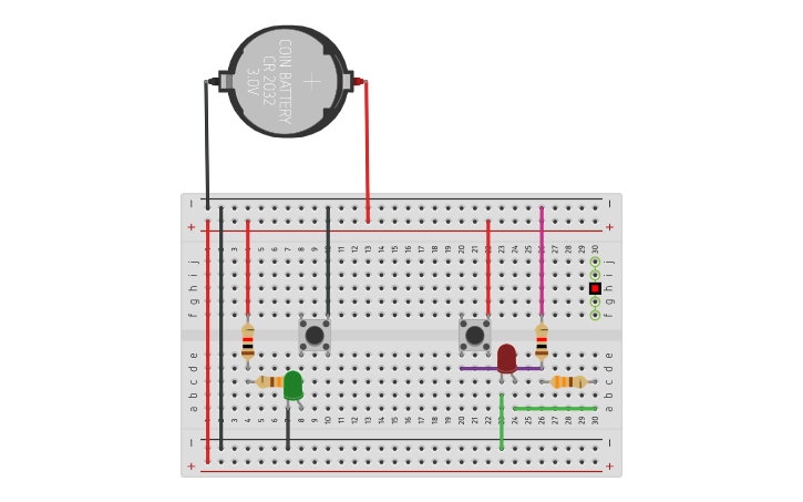 Circuit design PULL UP Y PULL DOWN | Tinkercad