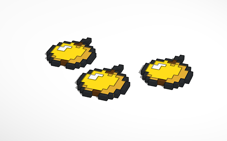 Minecraft Golden Apple Tinkercad Minecraft Golden Apple Tinkercad