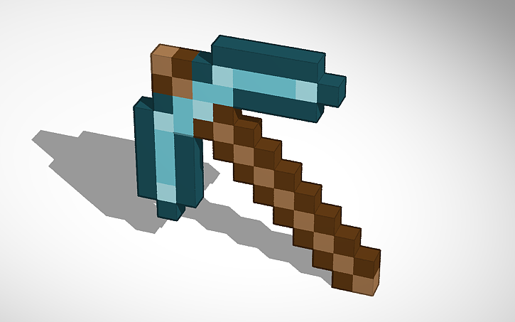 Minecraft Pickaxe Fandom 3D design Minecraft pickaxe | Tinkercad