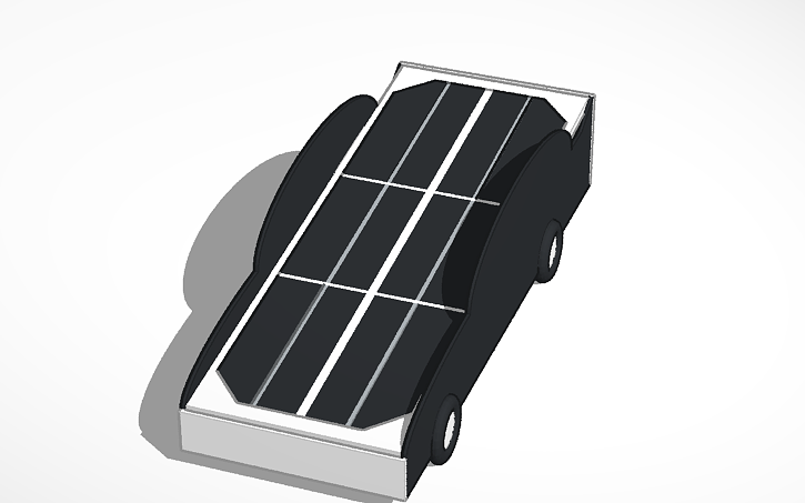 solar powered car 3d model