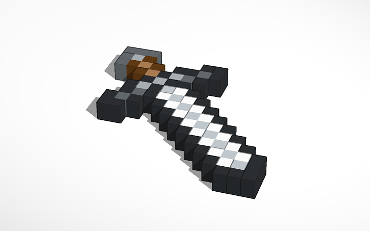 Minecraft Iron Sword Tinkercad