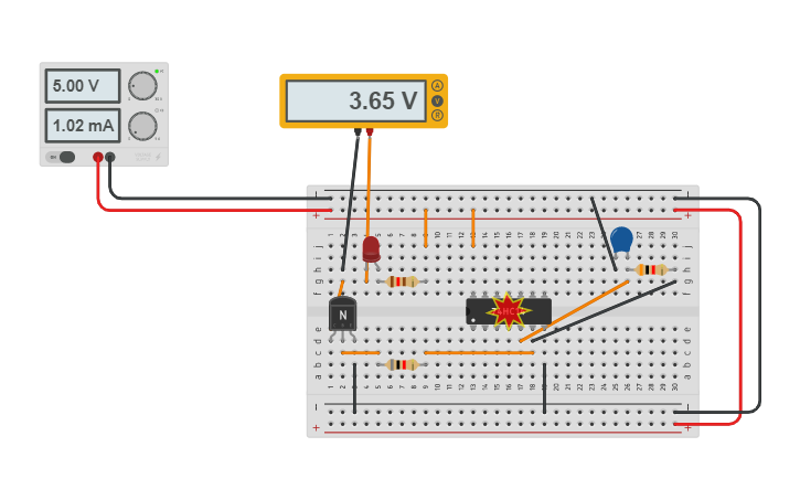 #162 oscillatore spiegazione come costruirlo (multivibratore astabile Circuit design Multivibratore astabile con bjt Davide Ricco | Tinkercad