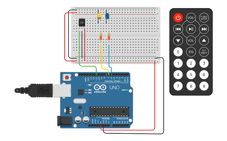 Circuit design IR Sensor Interfacing with Arduino | Tinkercad