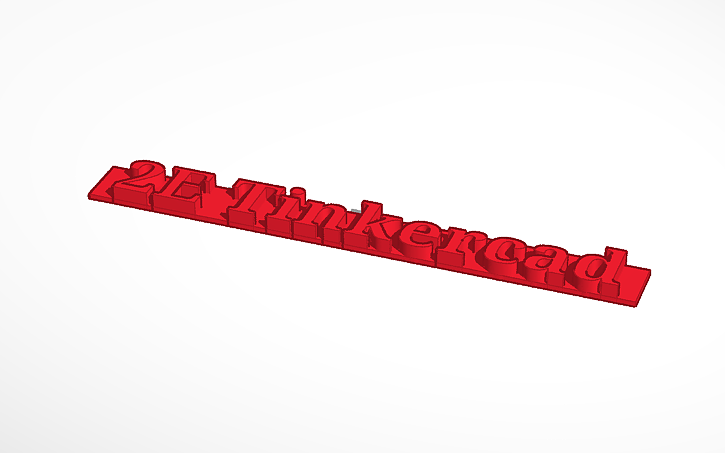 3D design Testo Tinkercad