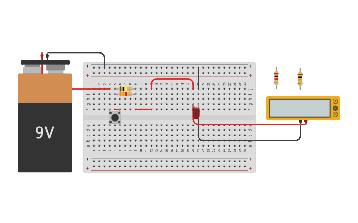 Circuit Design Simple Breadboard Parallel Circuit Tinkercad