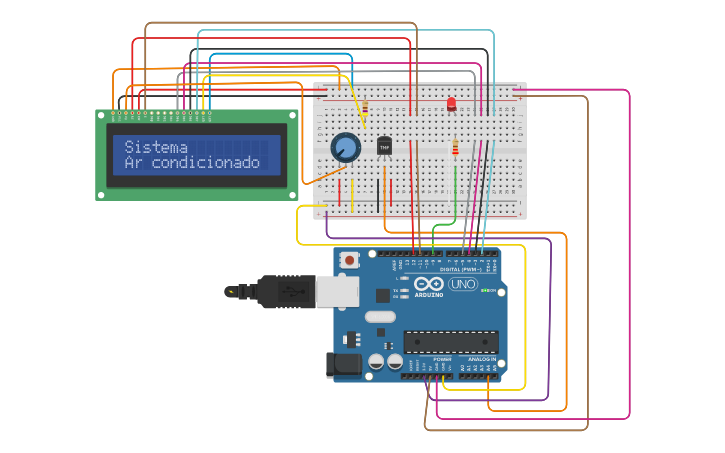 Circuit Design Pantalla Lcd 16x2 A Arduino Uno Tinkercad Images