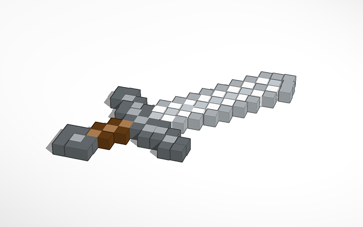 Minecraft Stone Sword Tinkercad