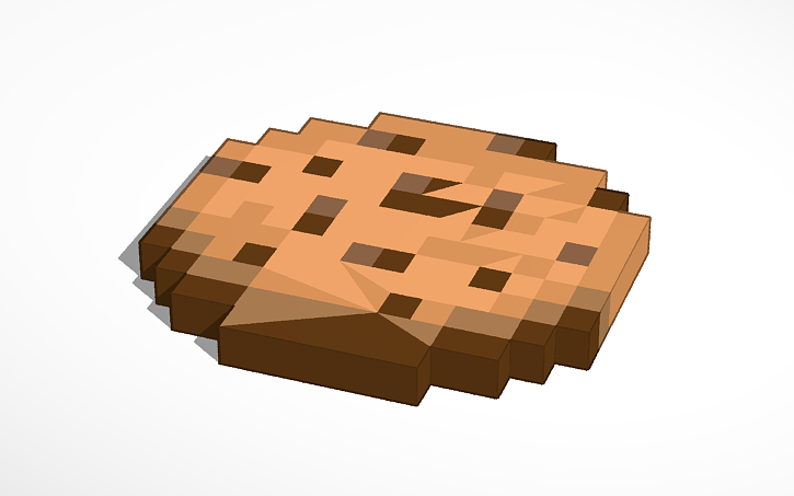 Minecraft Cookie Tinkercad Minecraft Cookie Tinkercad