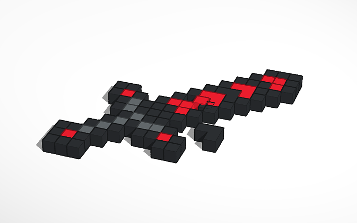 3D design Minecraft Nether Sword | Tinkercad