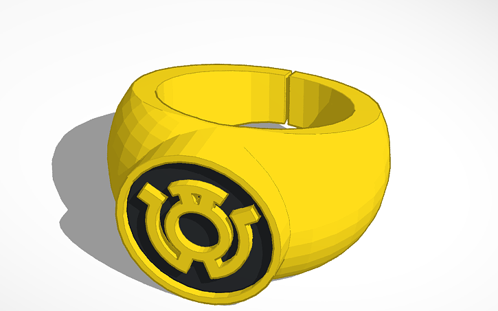 Download Sinestro Corps Yellow Lantern Ring Tinkercad