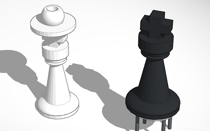 3D design Piezas de ajedrez 3D | Tinkercad