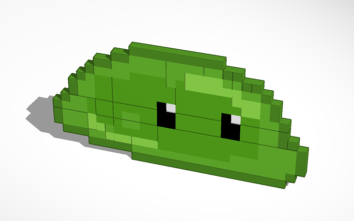 Cute Slime Pixel Art Tinkercad