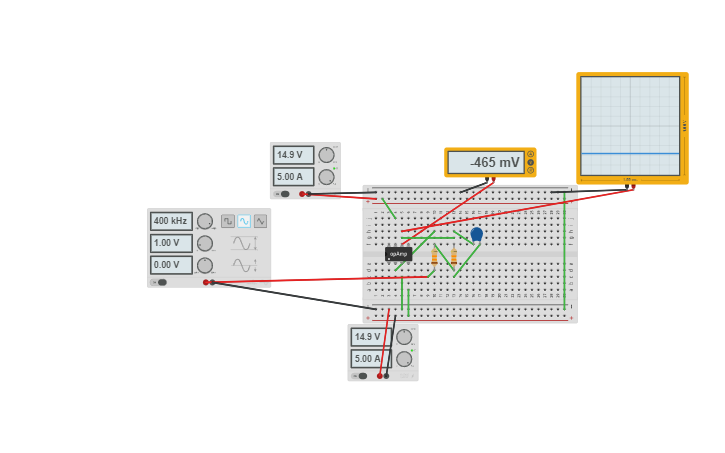 Circuit Design Active Lowpass Filter Tinkercad