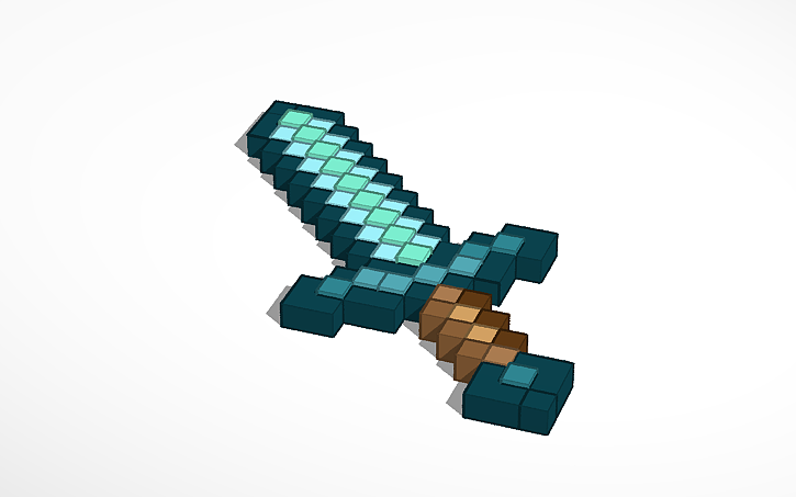 Minecraft Sword Tinkercad Minecraft Sword Tinkercad