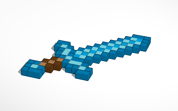 Minecraft Sword Tinkercad Minecraft Sword Tinkercad