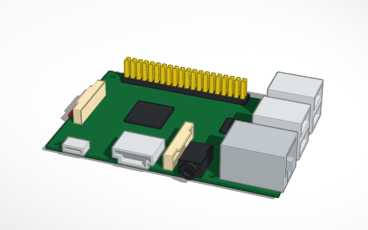 3D design Raspberry Pi 3 B | Tinkercad