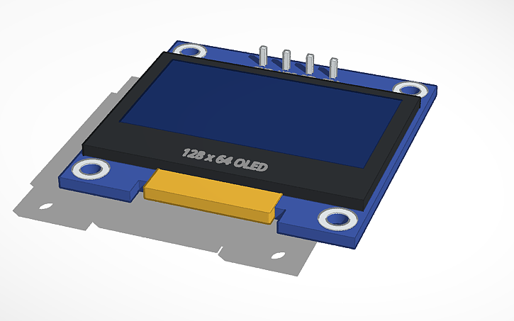 oled display 128x64 3d model