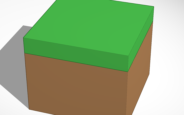 Minecraft 草方塊 Tinkercad Minecraft 草方塊 Tinkercad