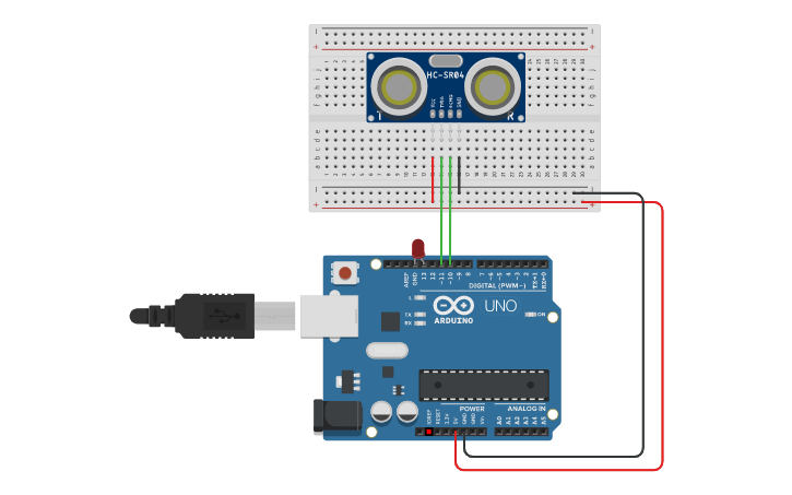 Circuit design radar using arduino | Tinkercad