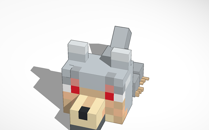 3D design Minecraft Wolf #MineCraft | Tinkercad