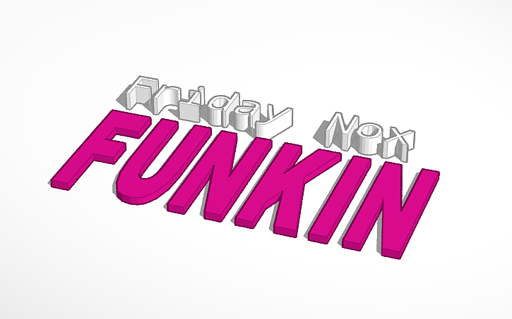 3D design Friday Night Funkin Logo in Latin | Tinkercad