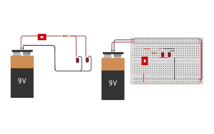 Circuit design LED Parallel Circuit with Switch (+Breadboard copy ...