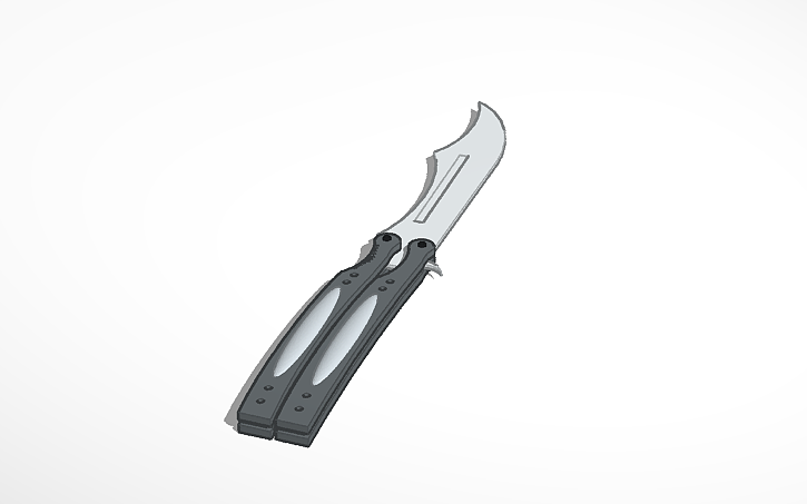 Download Butterfly Knife Tinkercad