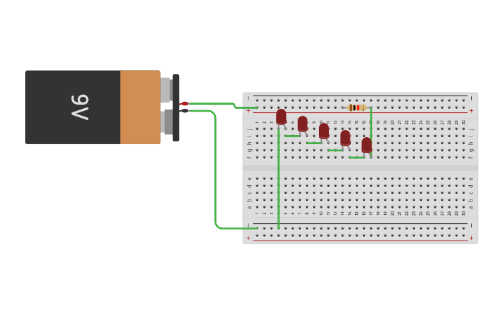 Circuit design Series Circuit | Tinkercad